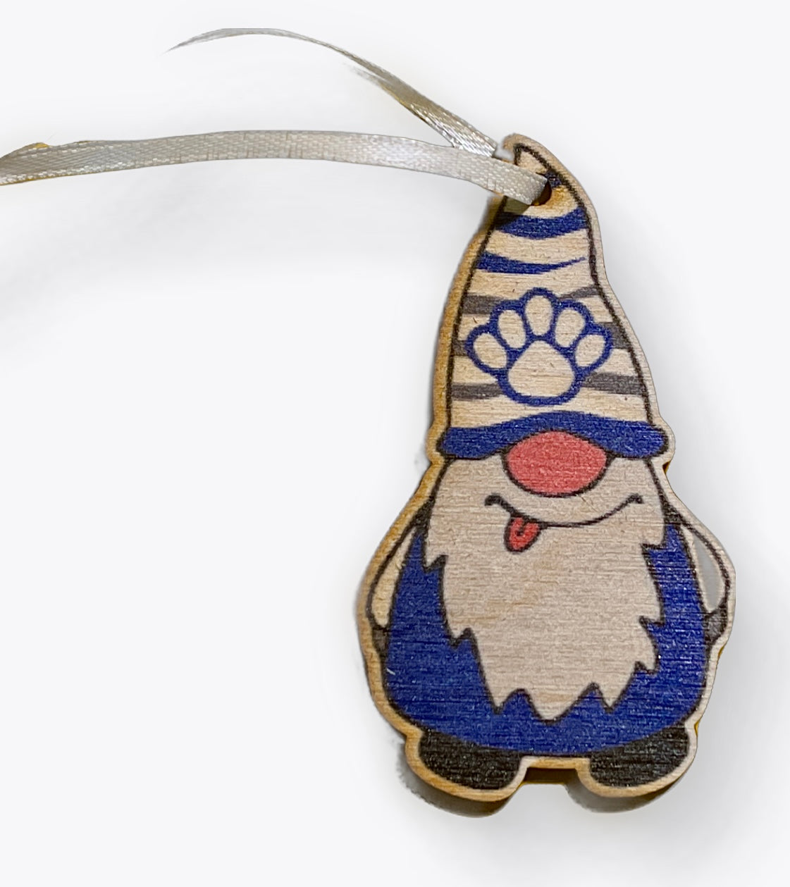 Multi-Stripe Hat Paw Gnome Ornament
