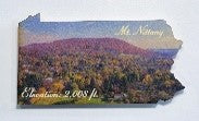 Elevation Mt Nittany Magnet PA Shape