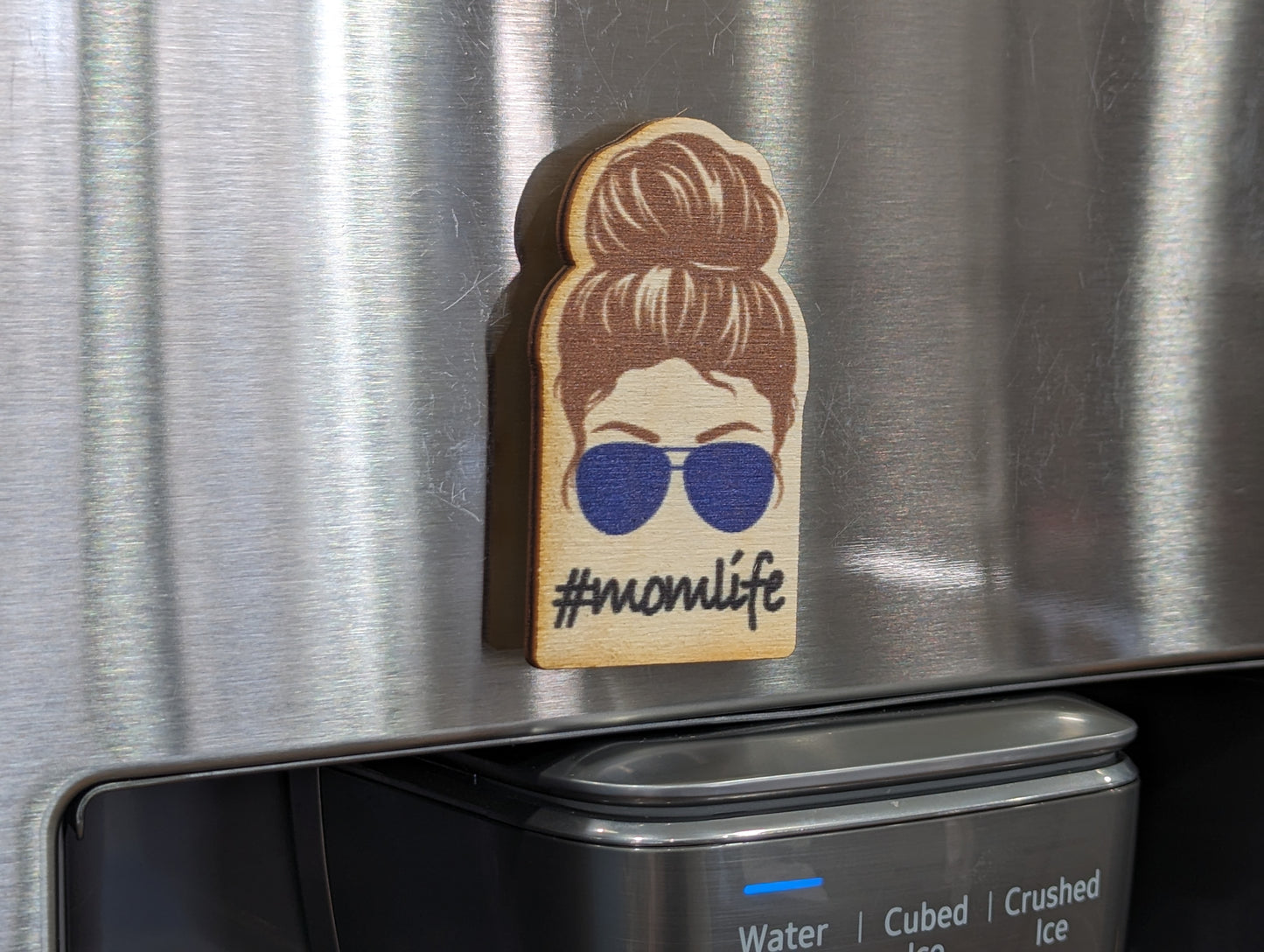 #momlife Light Brown Hair Blue Sunglasses