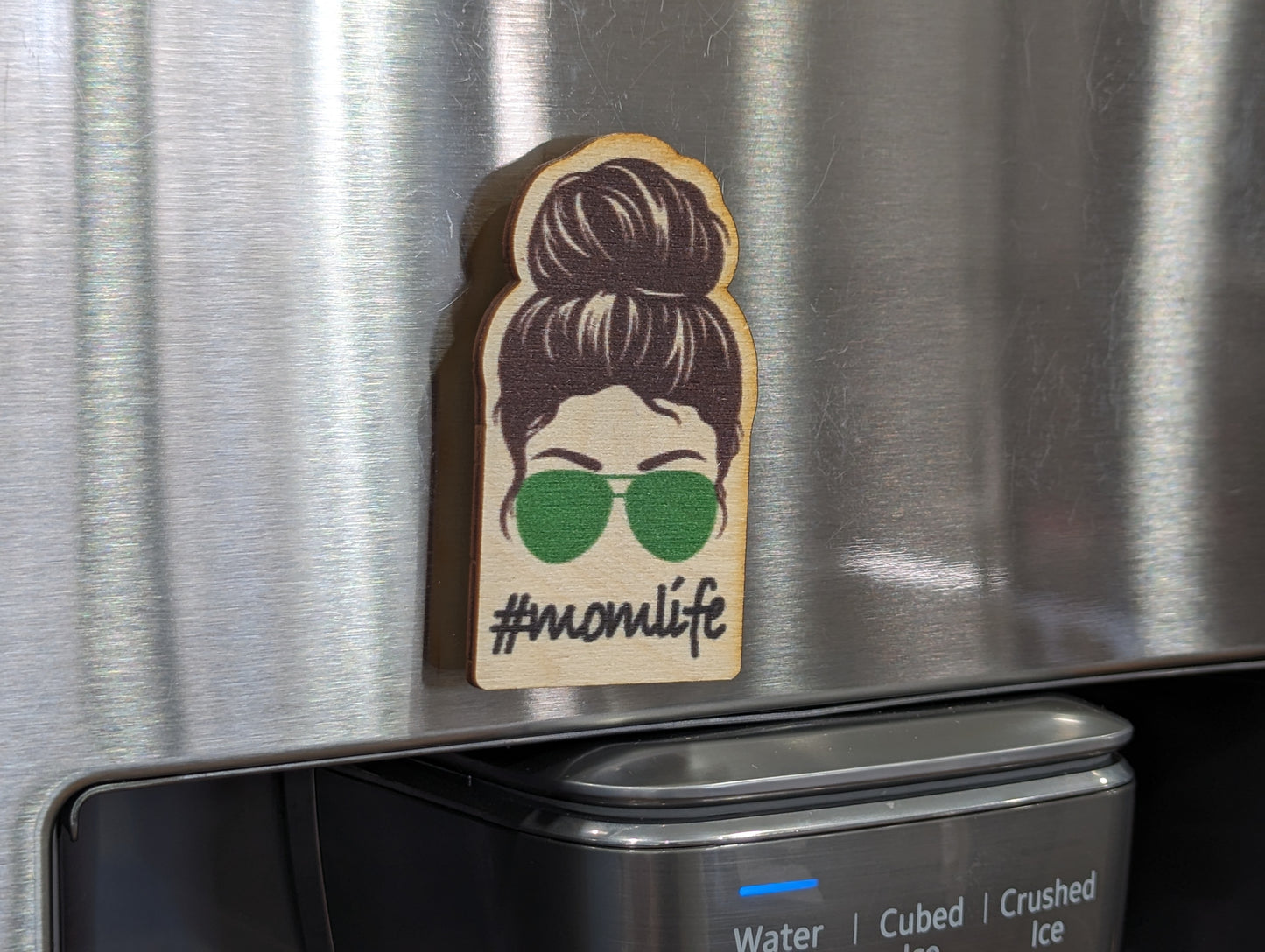#momlife Dark Brown Hair Green Sunglasses