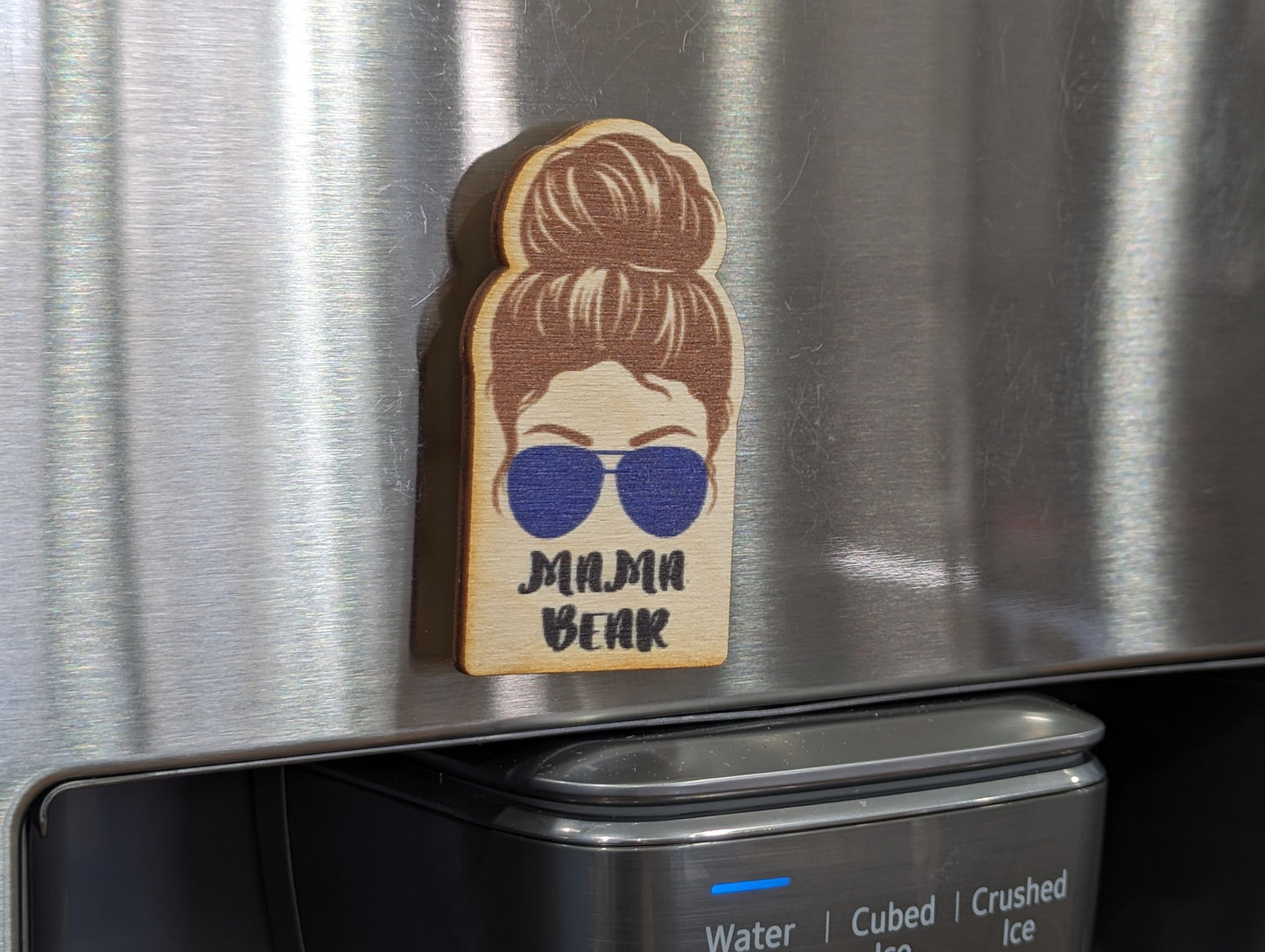Mama Bear Light Brown Hair Blue Sunglasses