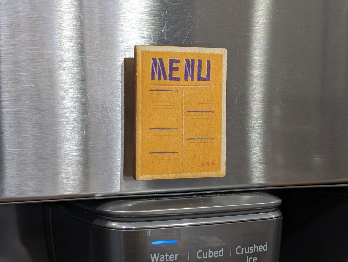 Menu Yellow Organization Magnet