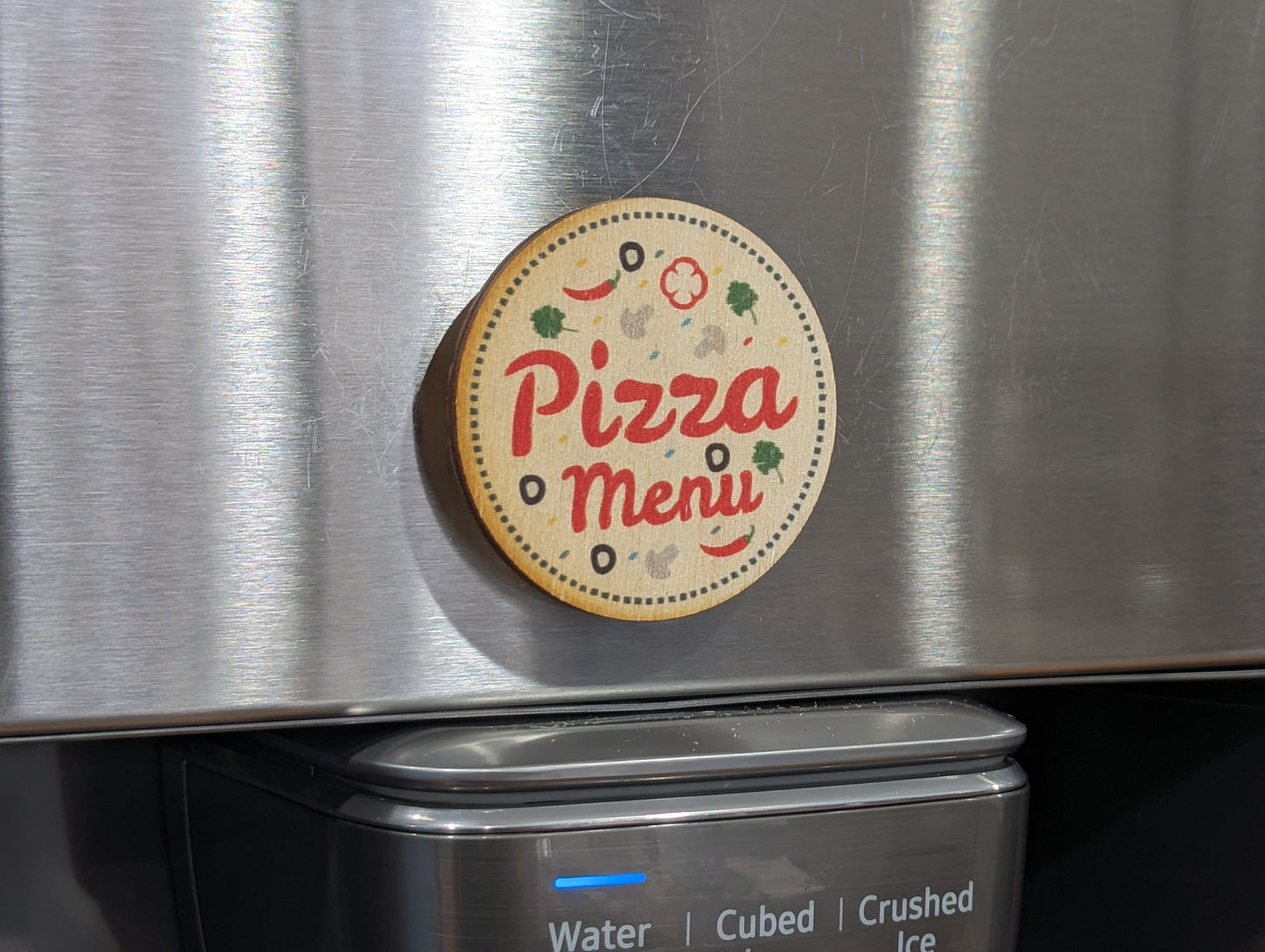 Round Pizza Menu Magnet