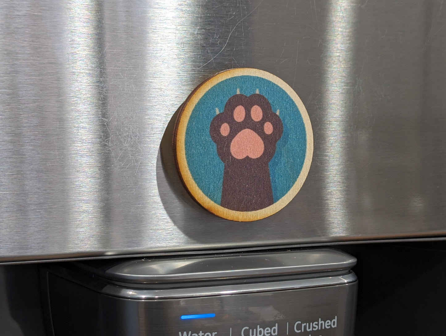 Cat Paw Blue Background