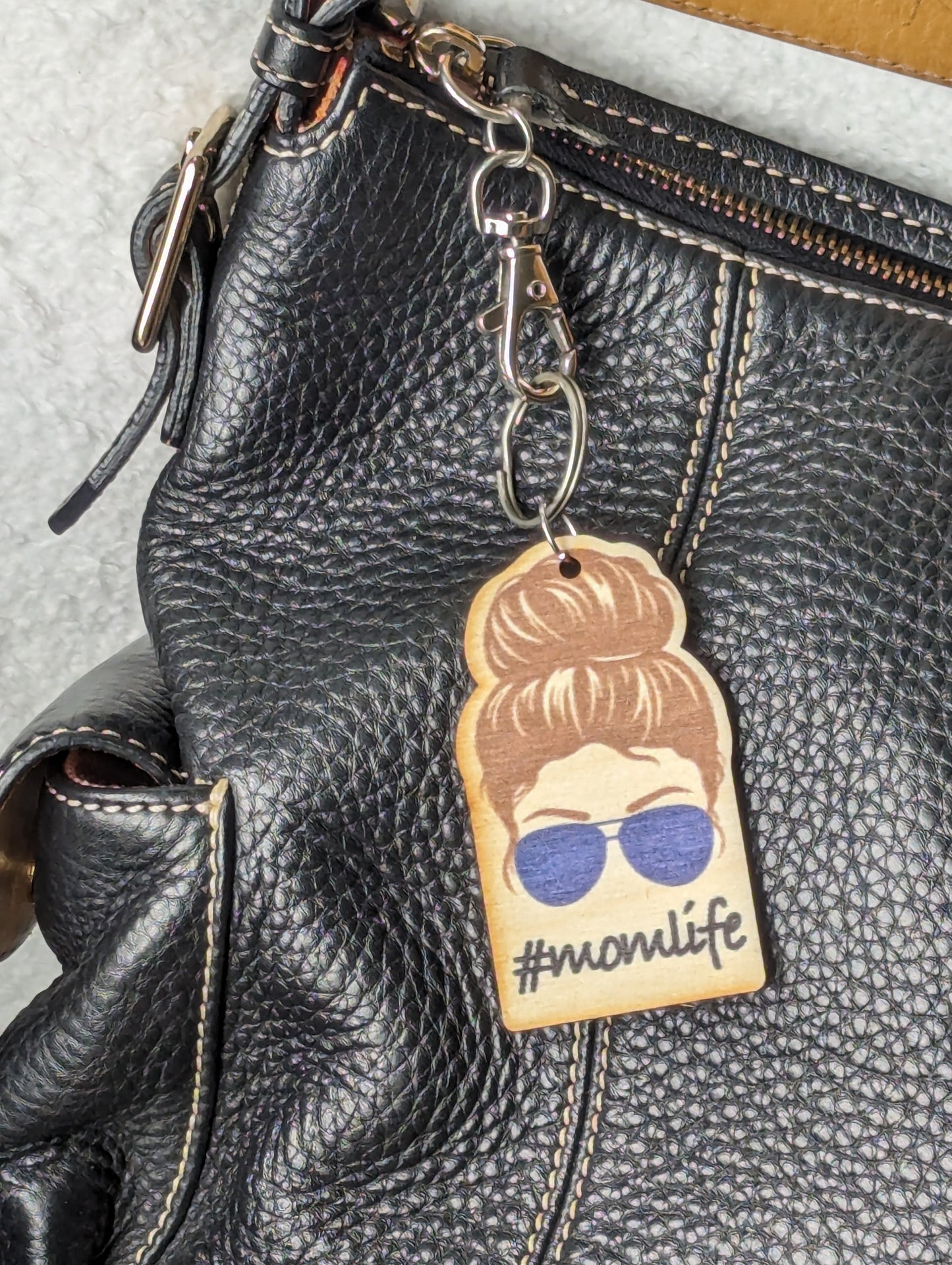 #momlife Light Brown Hair Blue Sunglasses