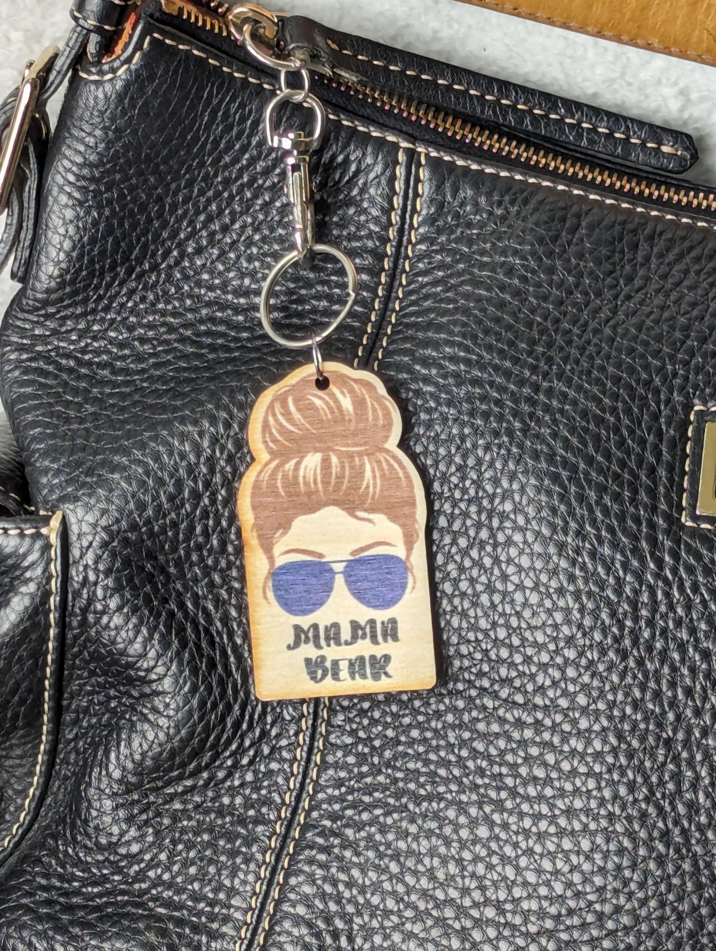 Mama Bear Light Brown Hair Blue Sunglasses