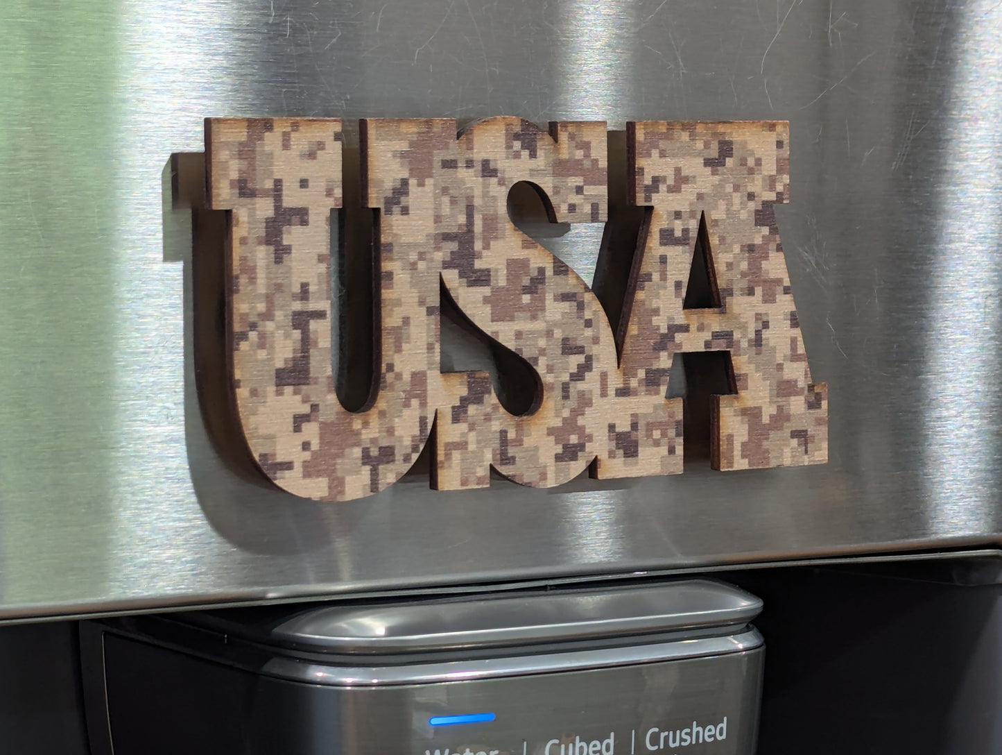 Desert Camo USA Letters