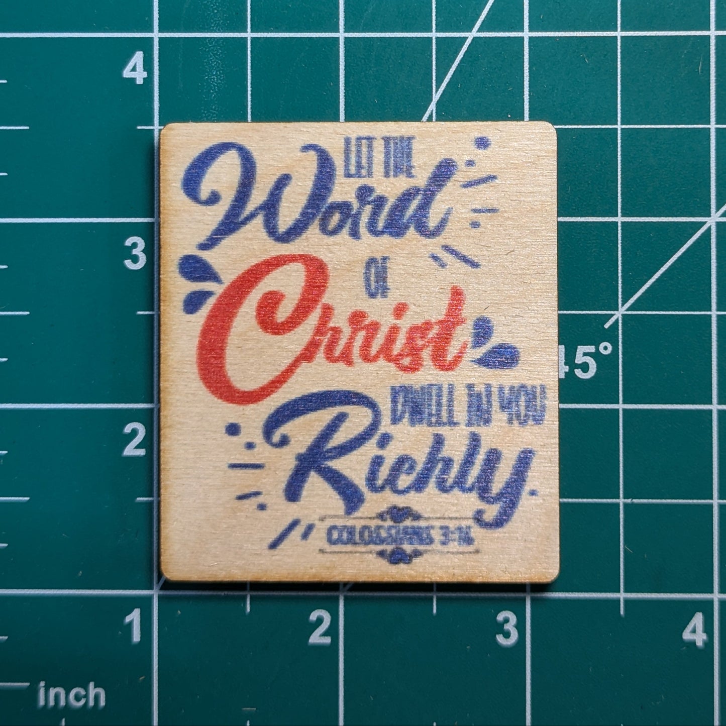 Let The Word Of Christ Dwell In You Richly Colossians 3:16
