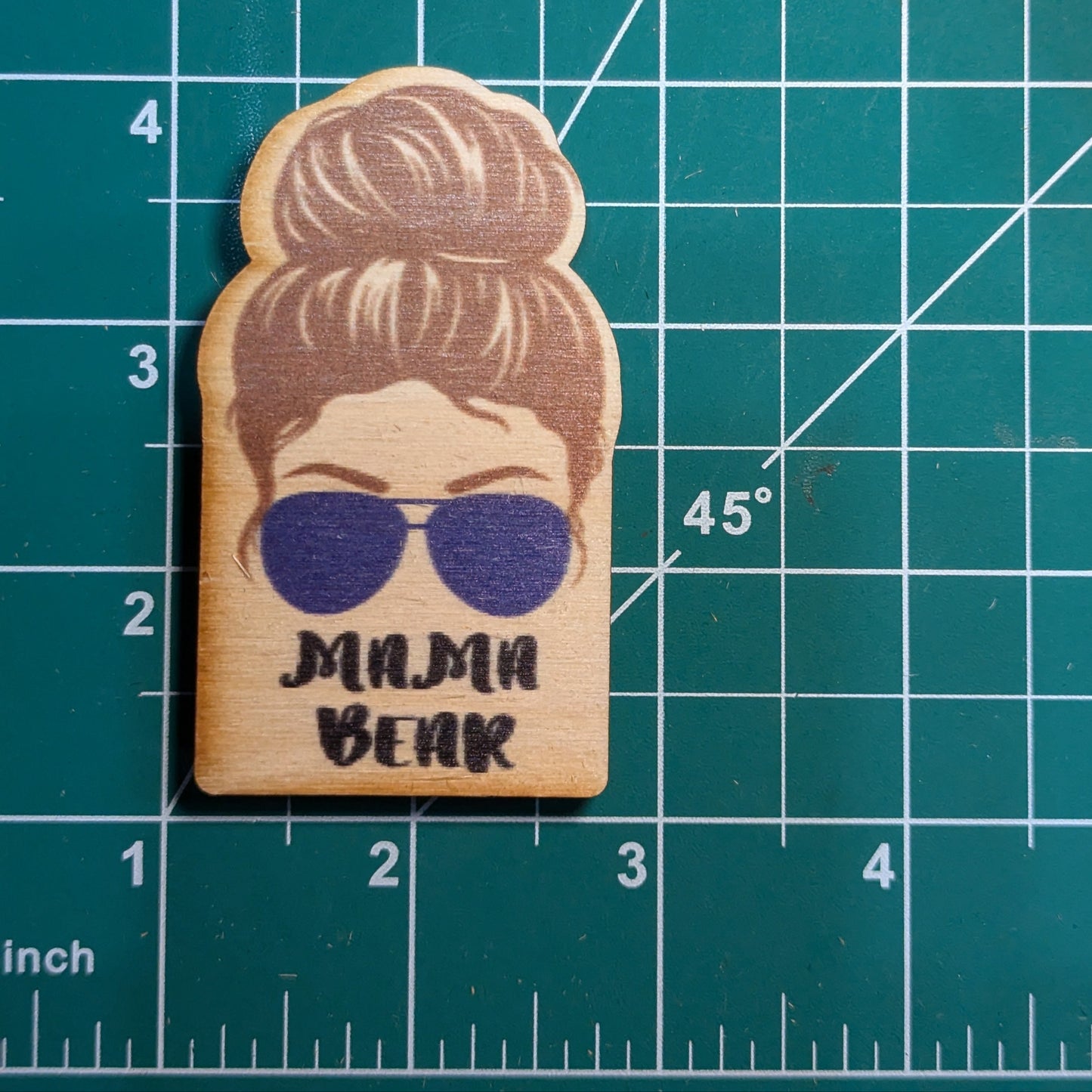 Mama Bear Light Brown Hair Blue Sunglasses