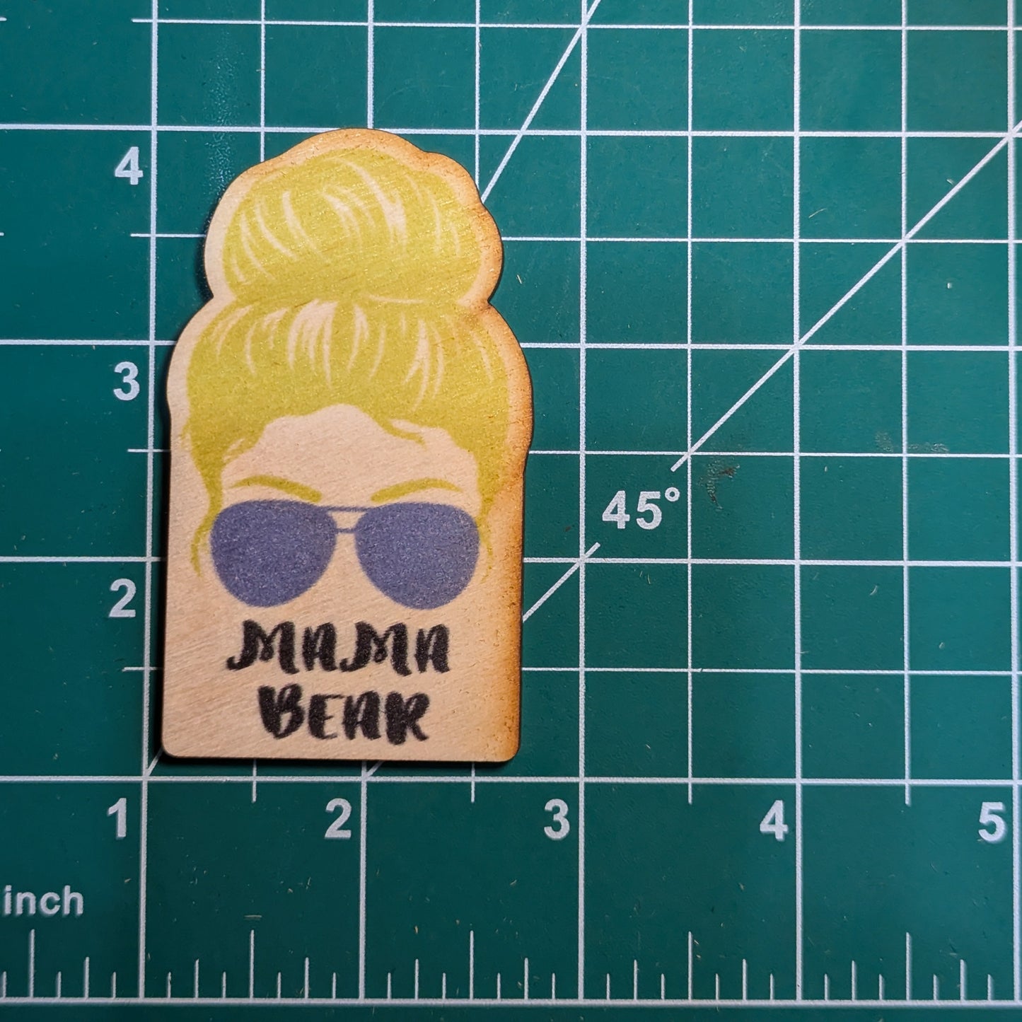 Mama Bear Blonde Hair Blue Sunglasses