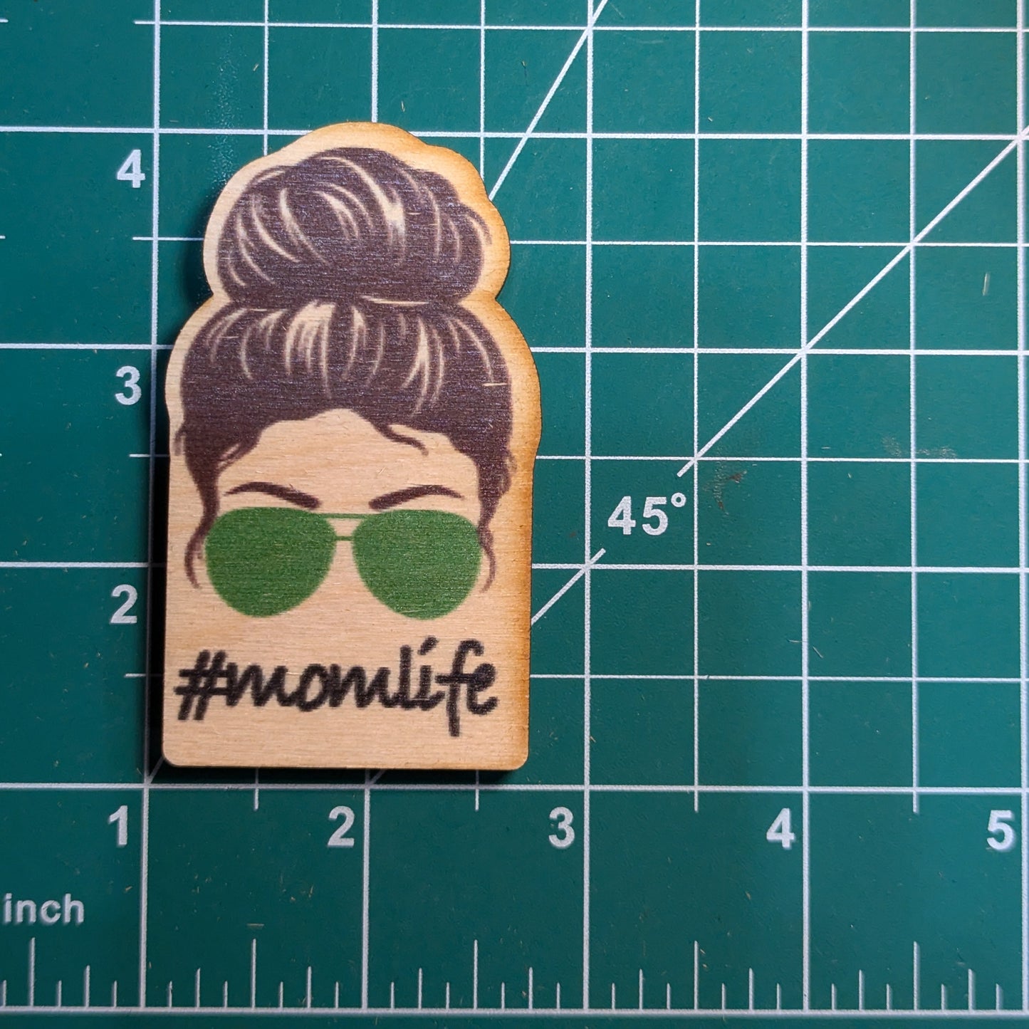 #momlife Dark Brown Hair Green Sunglasses