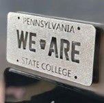 WE ARE PA License Plate Shape Stainless Steel Magnet