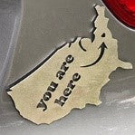 Happy Valley USA Shape Stainless Steel Magnet