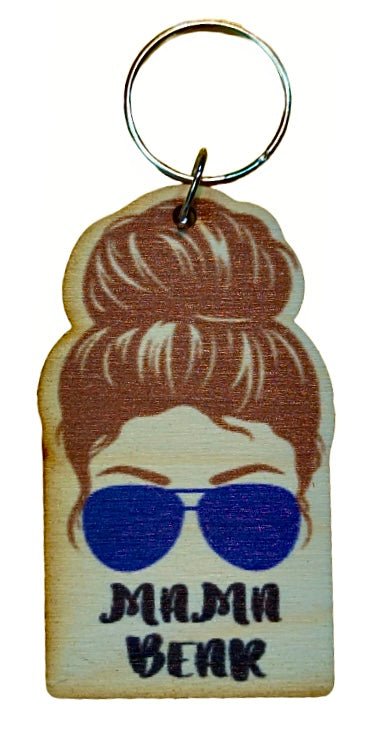 Mama Bear Light Brown Hair Blue Sunglasses