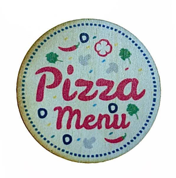 Round Pizza Menu Magnet
