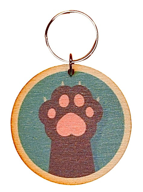 Cat Paw Blue Background