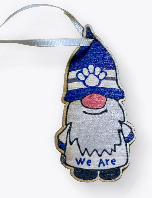 Blue Hat with Paw Gnome Ornament