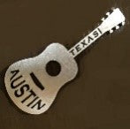 Austin Texas Stainless Steel Guitar Magnet