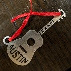 Austin Texas Stainless Steel Guitar Hanging Ornament