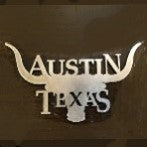Austin Texas Stainless Steel Longhorn Shape Magnet
