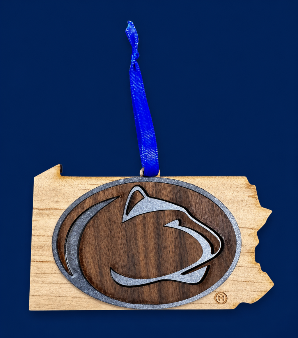 Penn State Nittany Lion Wood Ornament