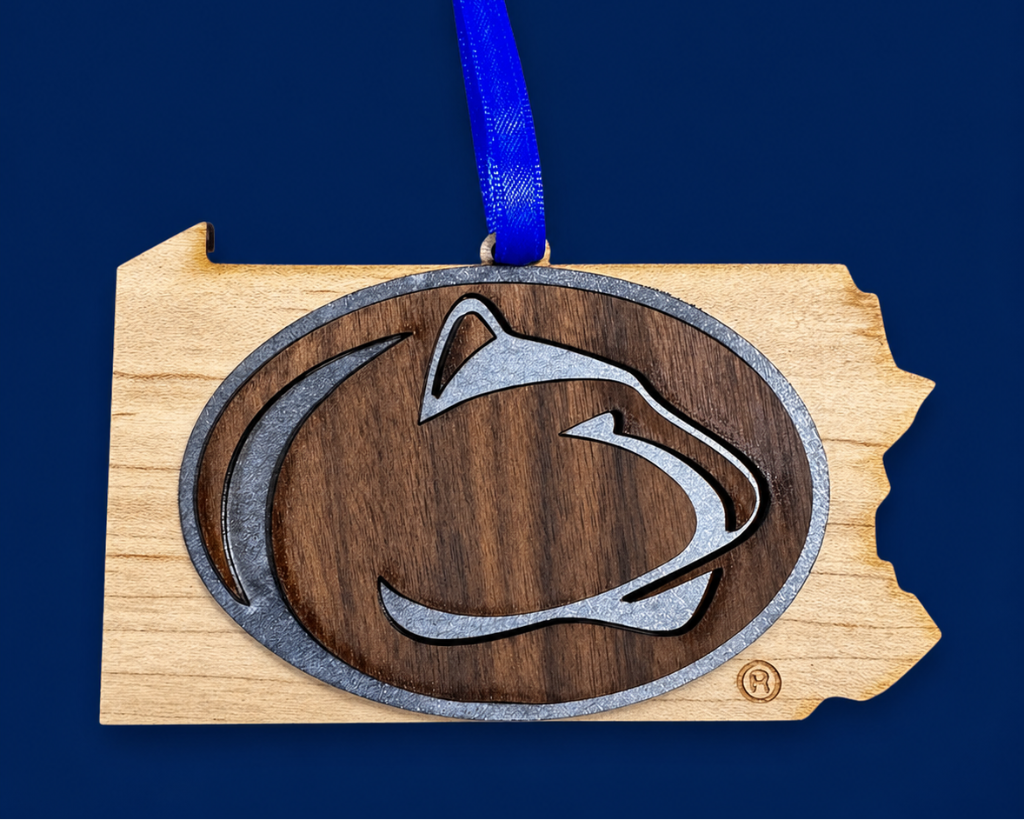 Penn State Nittany Lion Wood Ornament