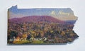 Coordinates Mt Nittany Magnet PA Shape