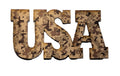 Desert Camo USA Letters