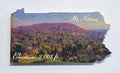Elevation Mt Nittany Magnet PA Shape