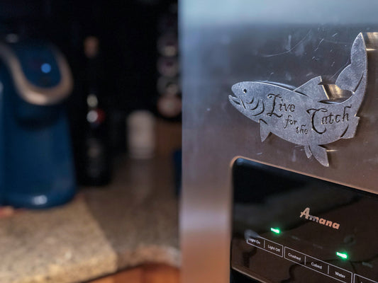 Live For The Catch, Fish Shape Magnet