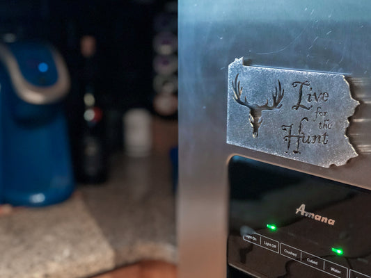 Live For The Hunt PA Shape Stainless Steel Hearty Magnet