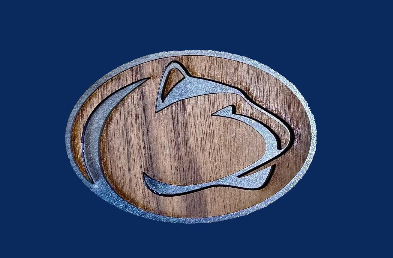 Wood Nittany Lion Magnet