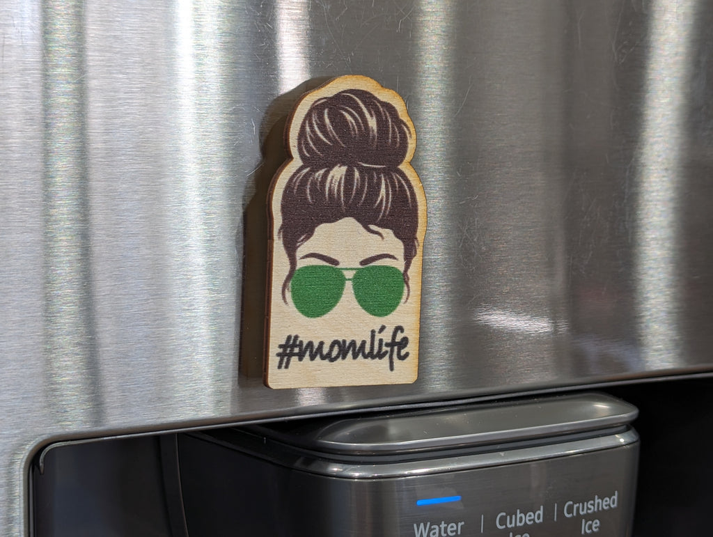 #momlife Dark Brown Hair Green Sunglasses