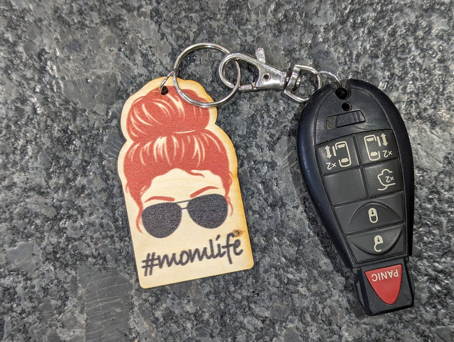 #momlife Red Hair Black Sunglassses