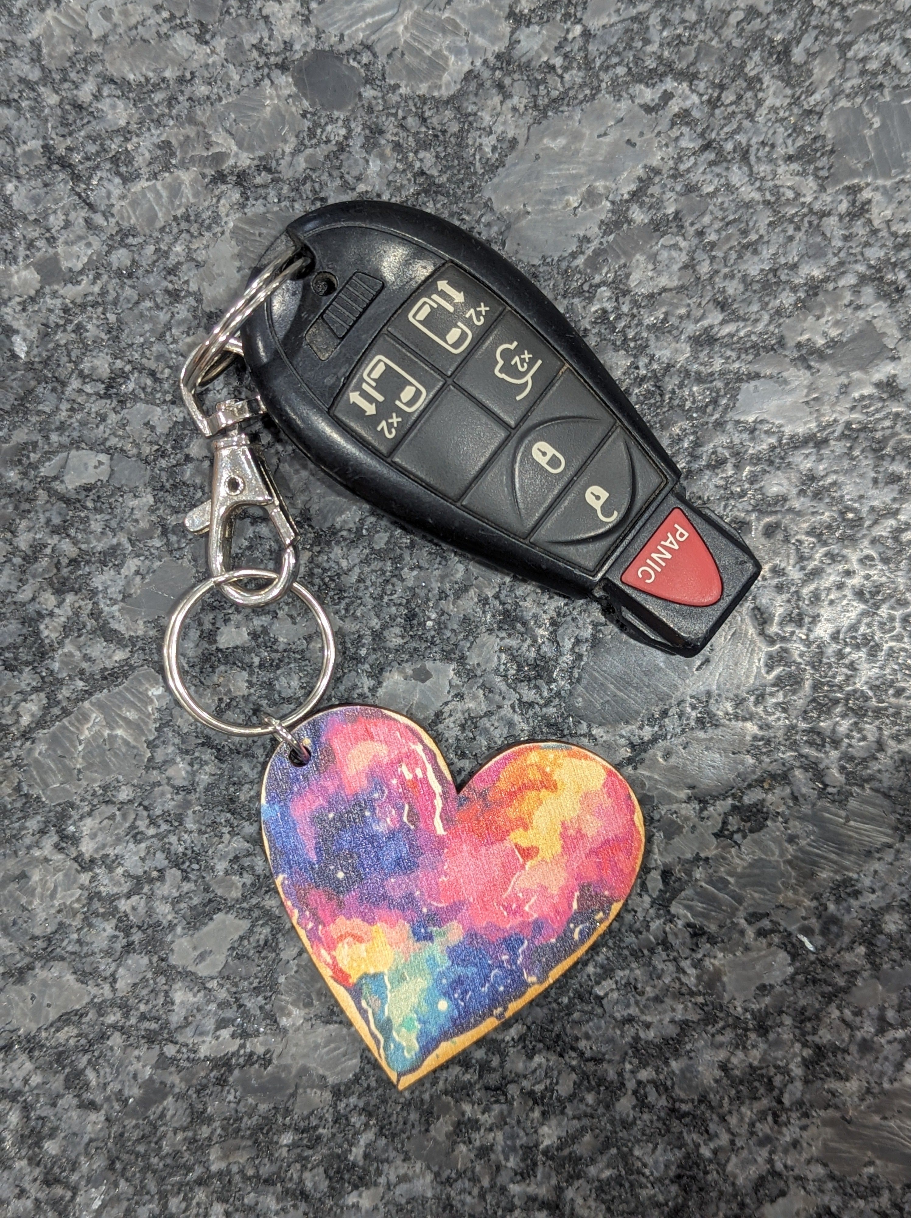 Tie Dye Rainbow Heart