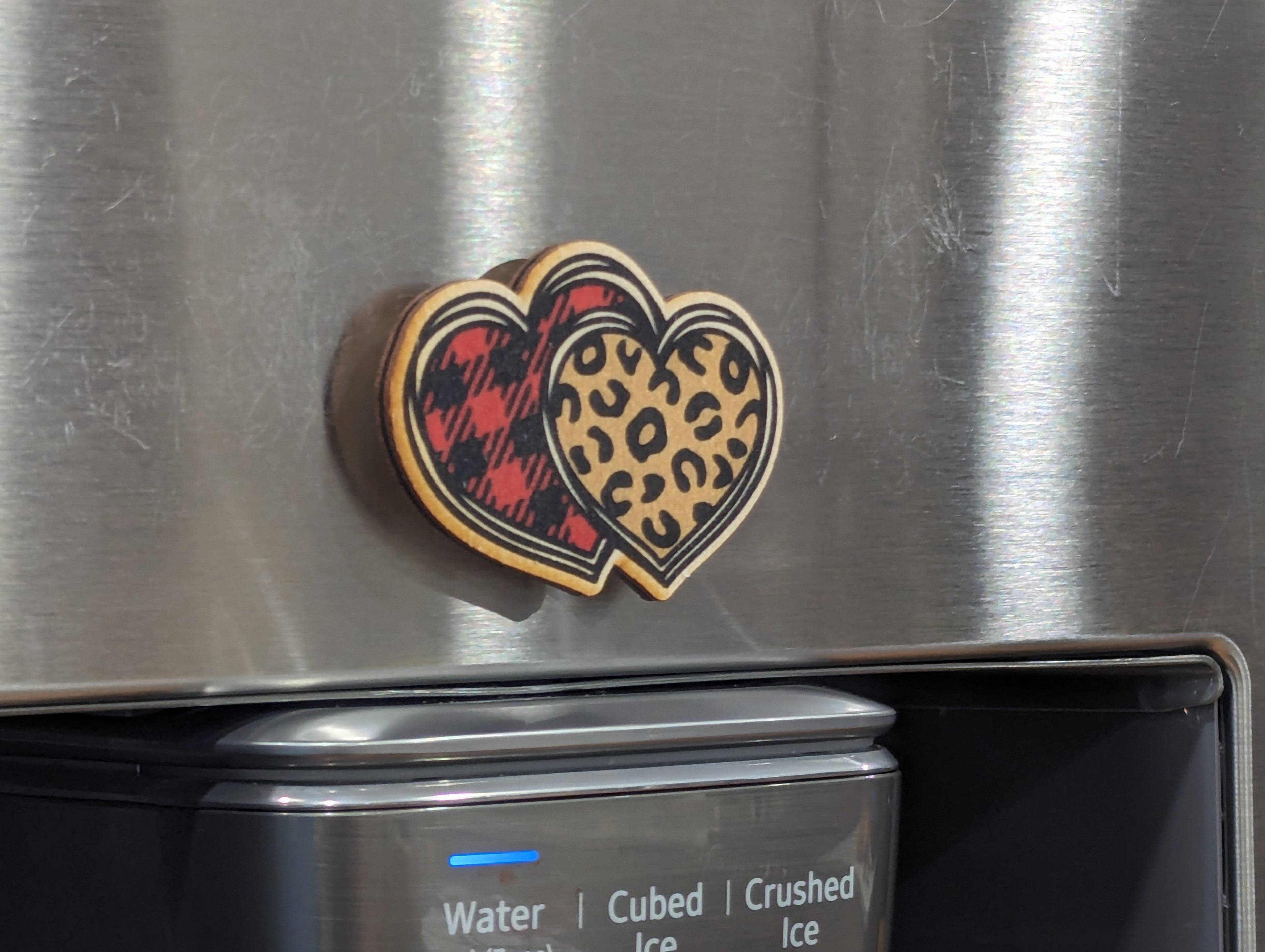 Leopard Buffalo Check Hearts