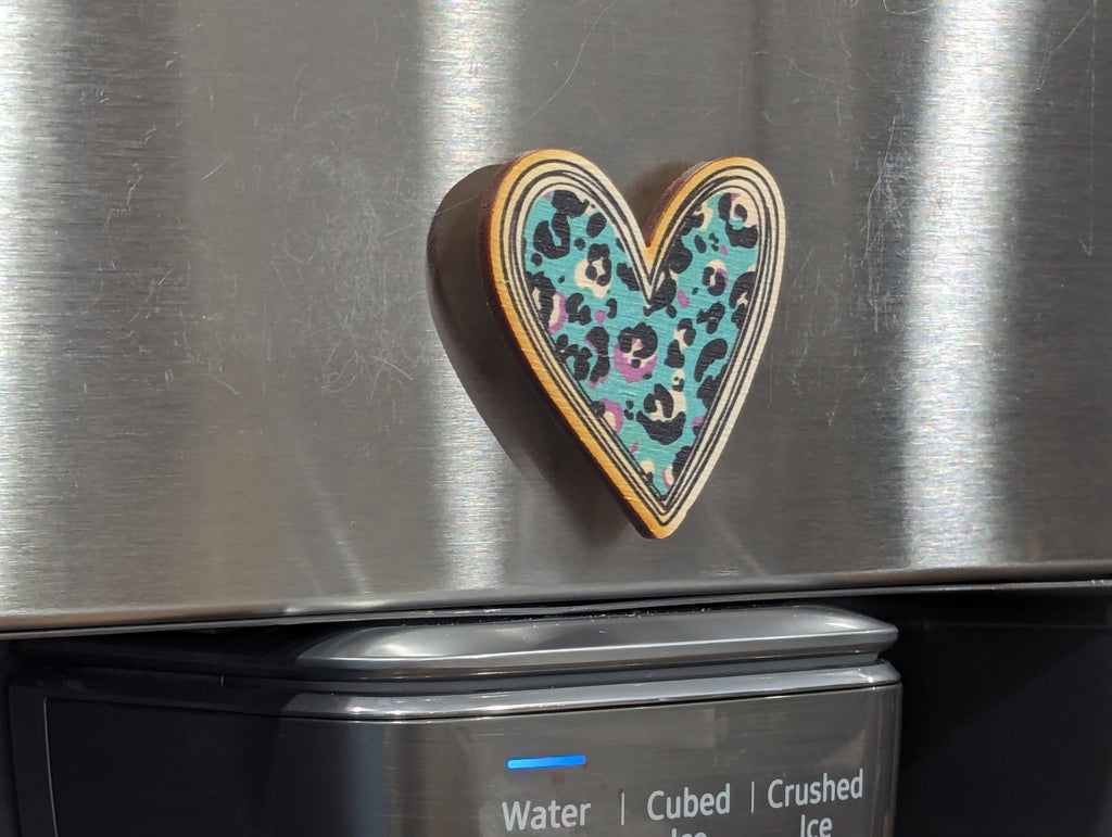 Green Purple Leopard Heart