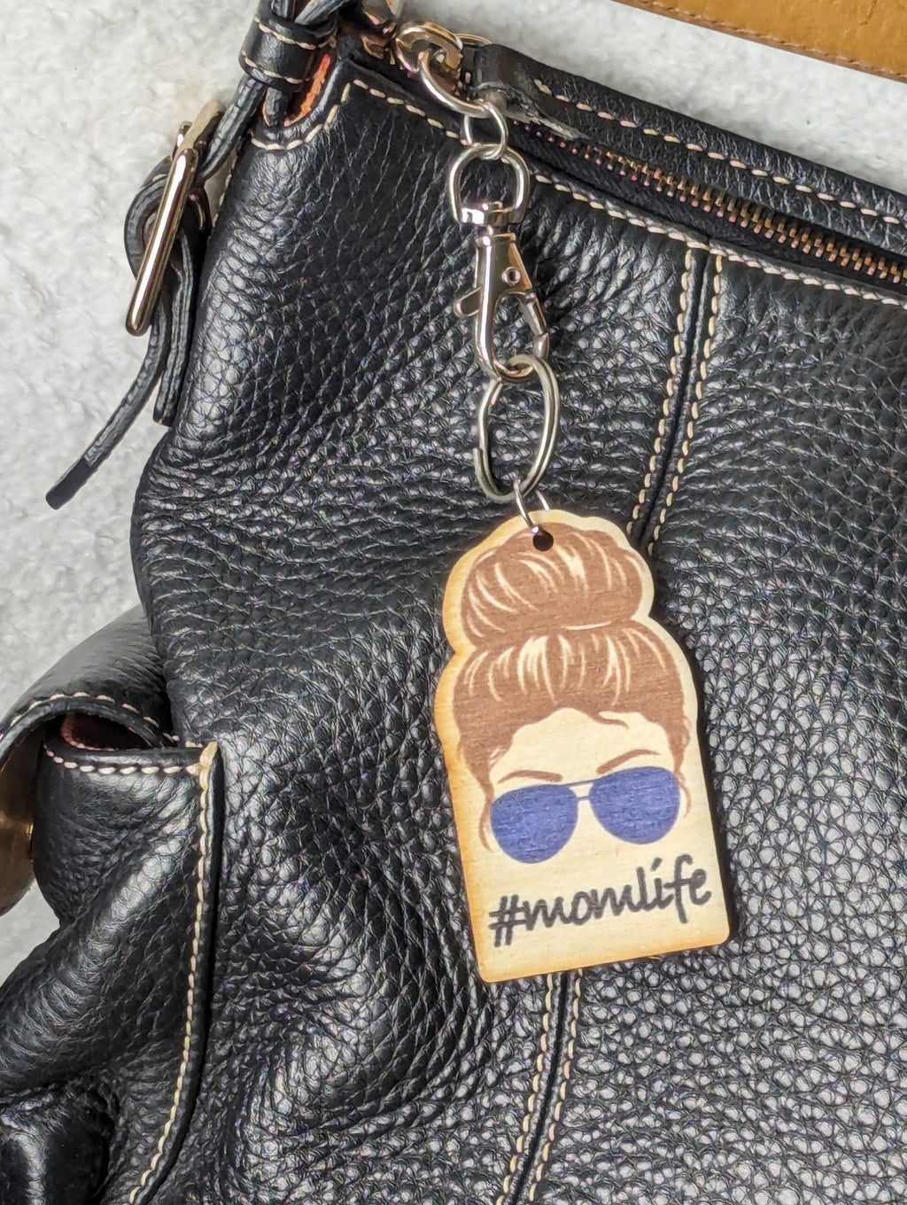 #momlife Light Brown Hair Blue Sunglasses