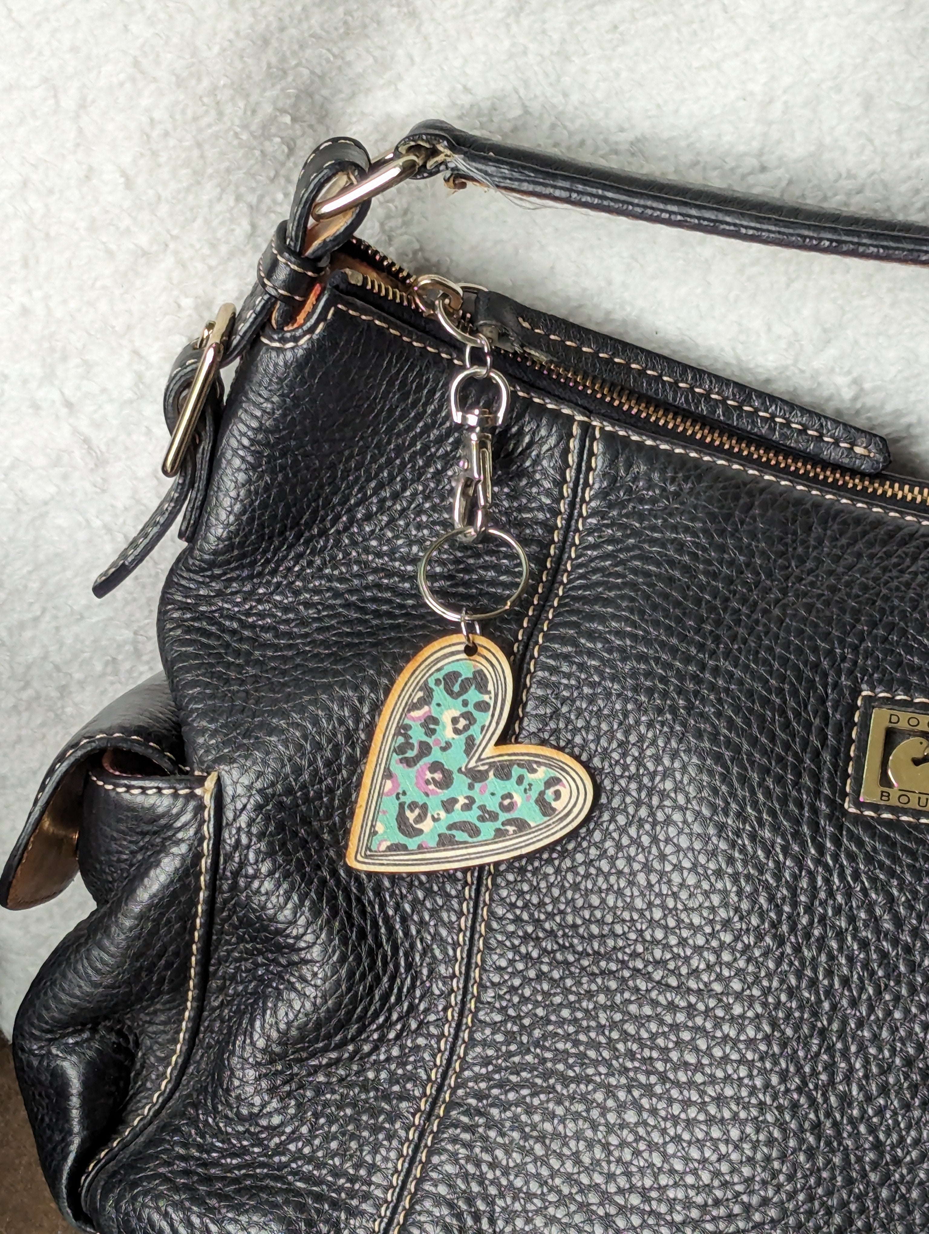 Green Purple Leopard Heart