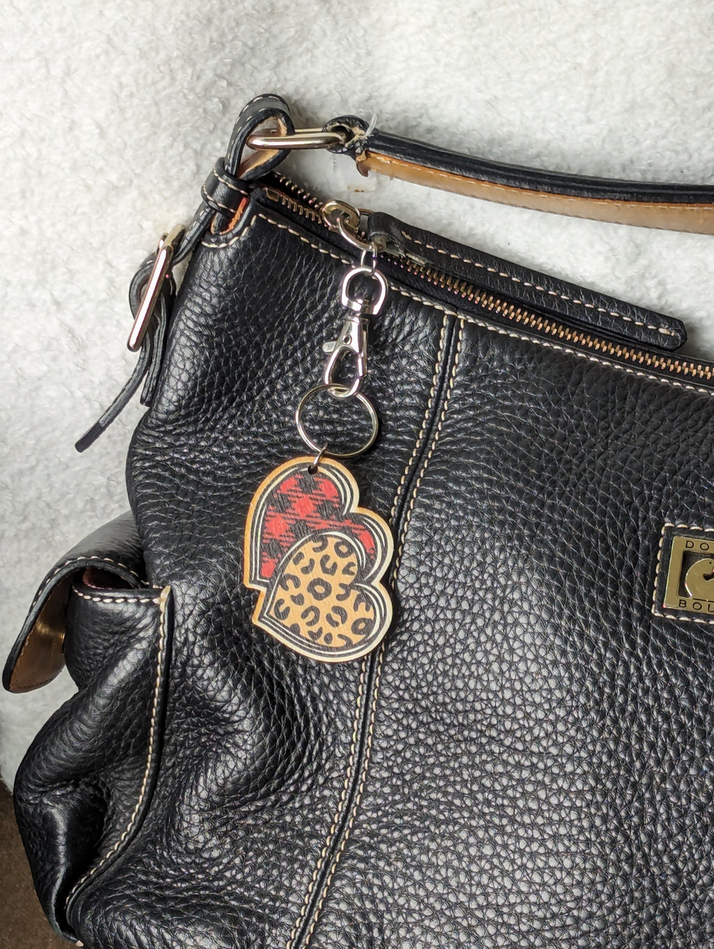 Leopard Buffalo Check Hearts
