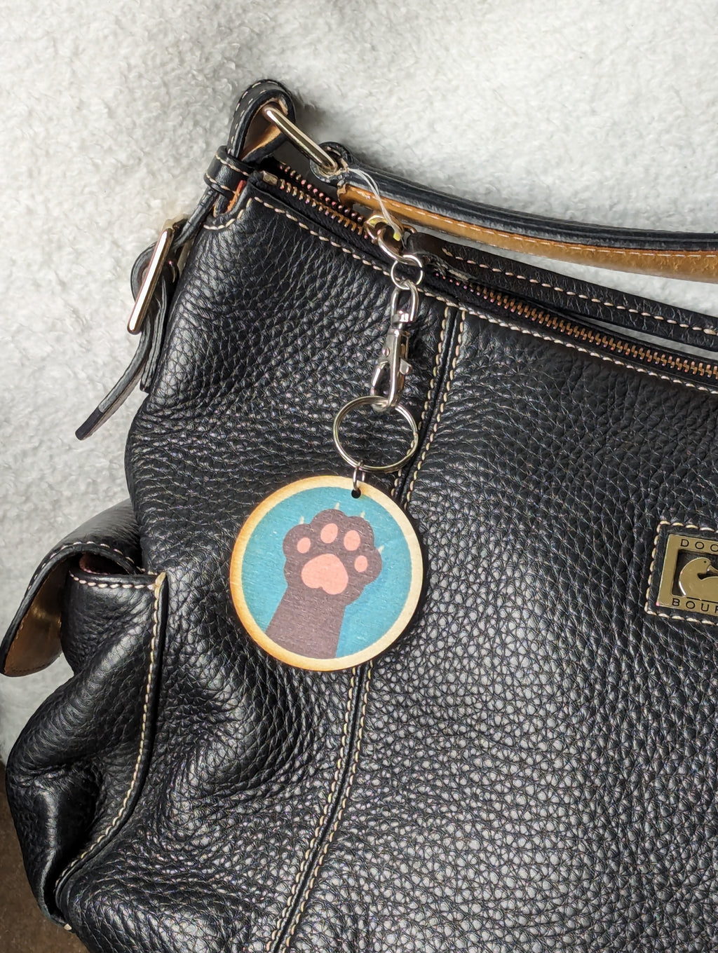 Cat Paw Blue Background