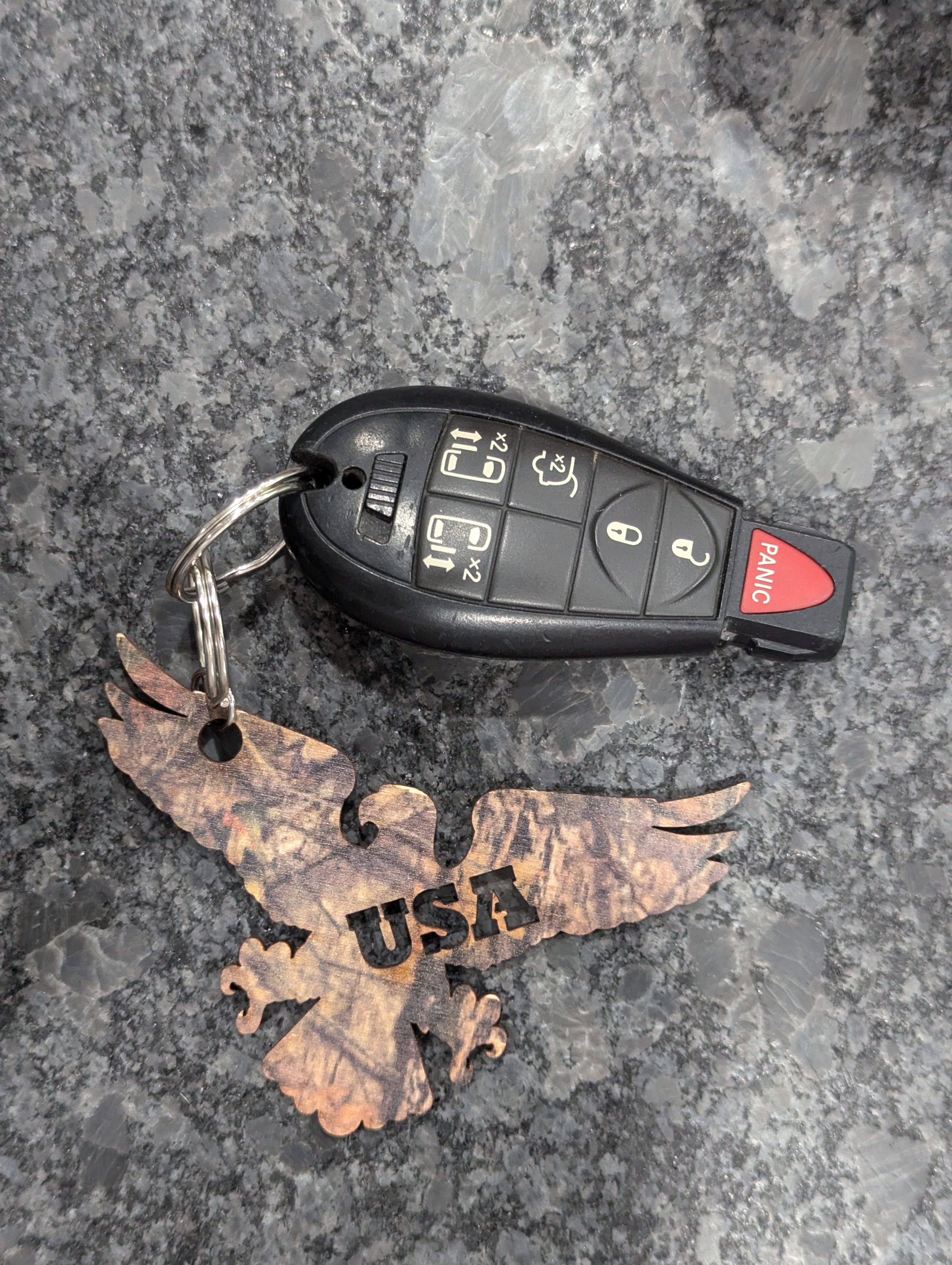 Woods Camo USA Eagle Shape
