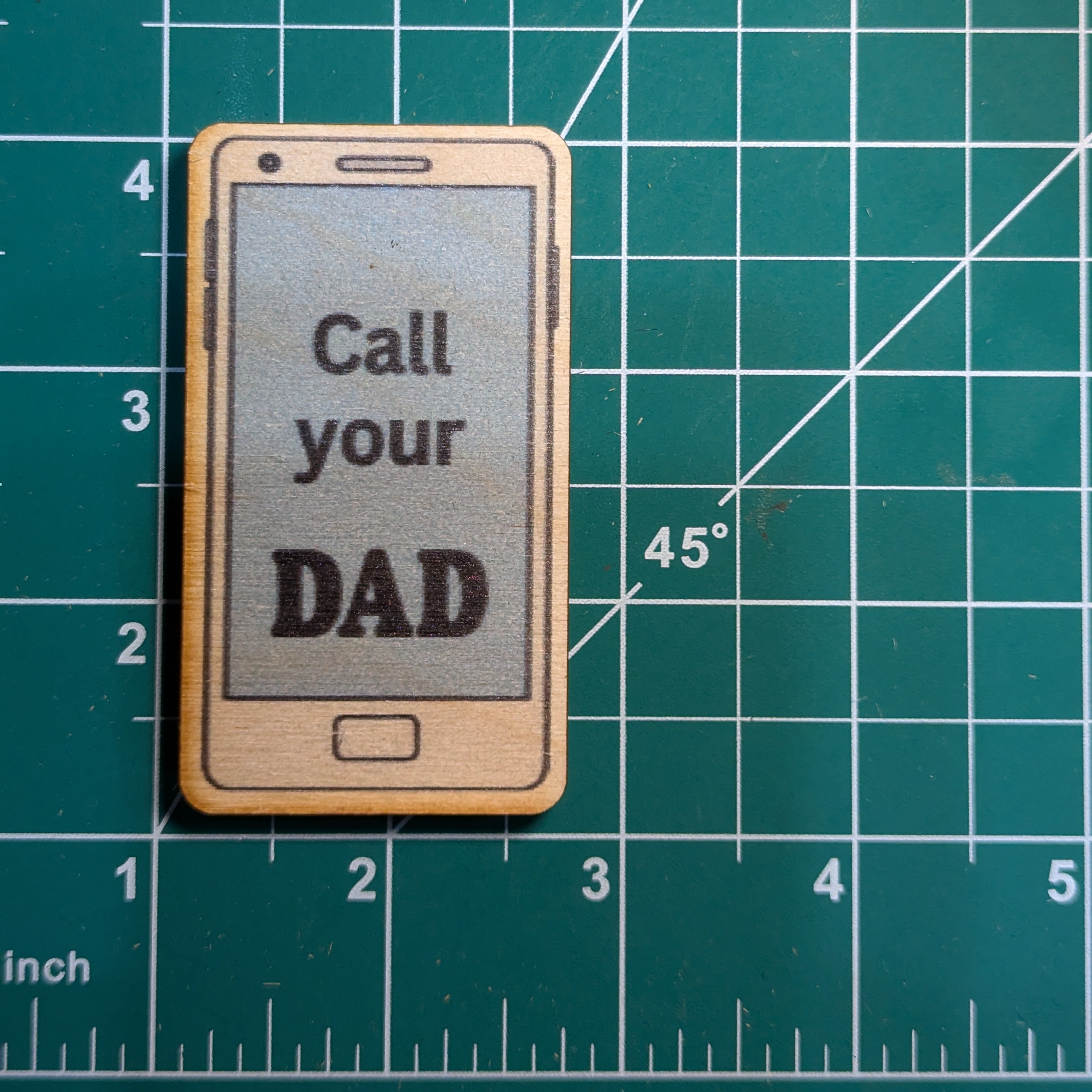 Call Your Dad Cell Phone Shape