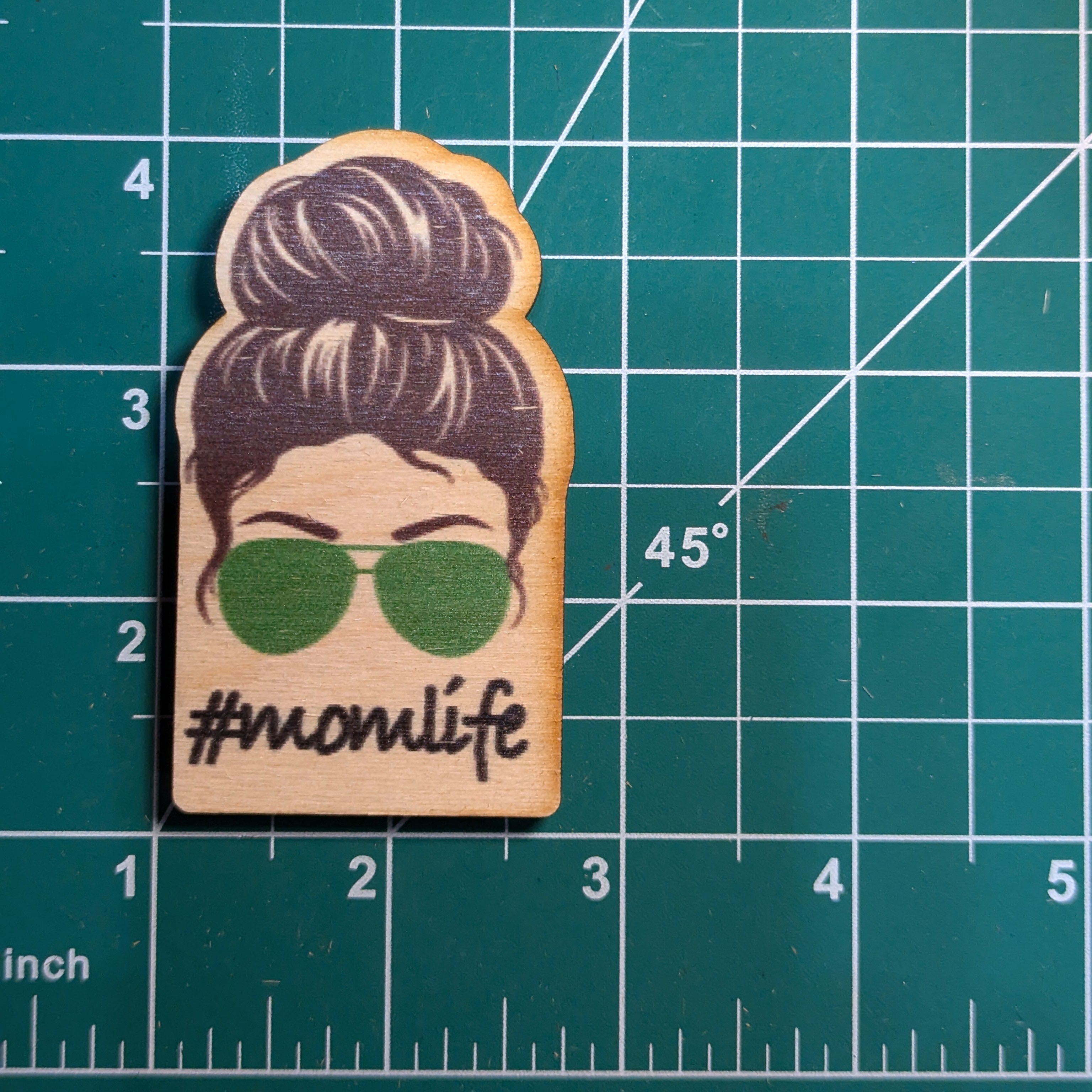 #momlife Dark Brown Hair Green Sunglasses