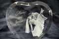 “Always and Forever” Custom Engraved Crystal Heart