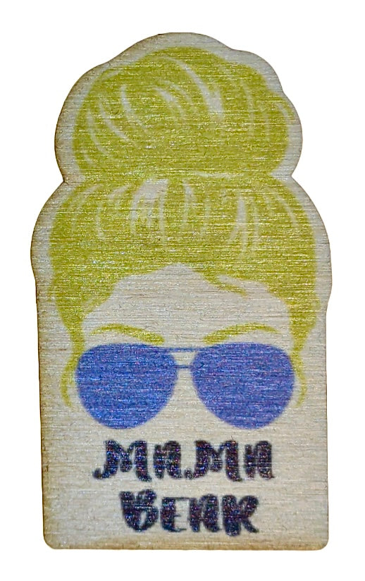 Mama Bear Blonde Hair Blue Sunglasses