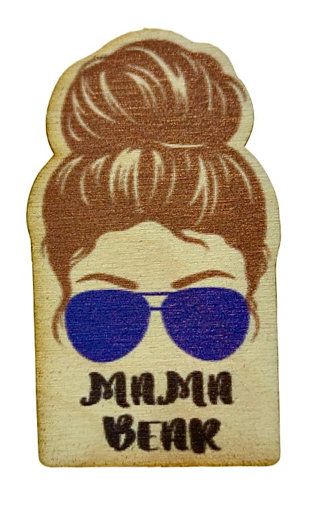 Mama Bear Light Brown Hair Blue Sunglasses