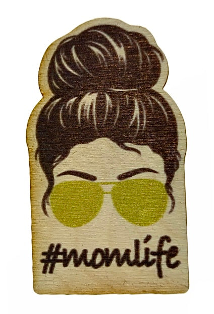 #momlife Black Hair Gold Sunglasses