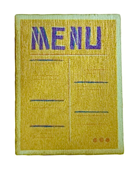 Menu Yellow Organization Magnet