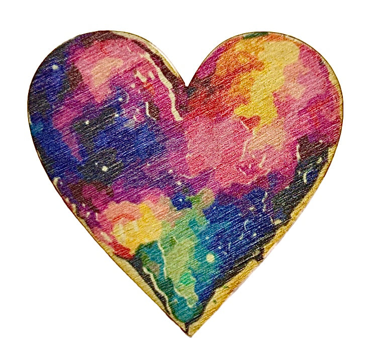 Tie Dye Rainbow Heart